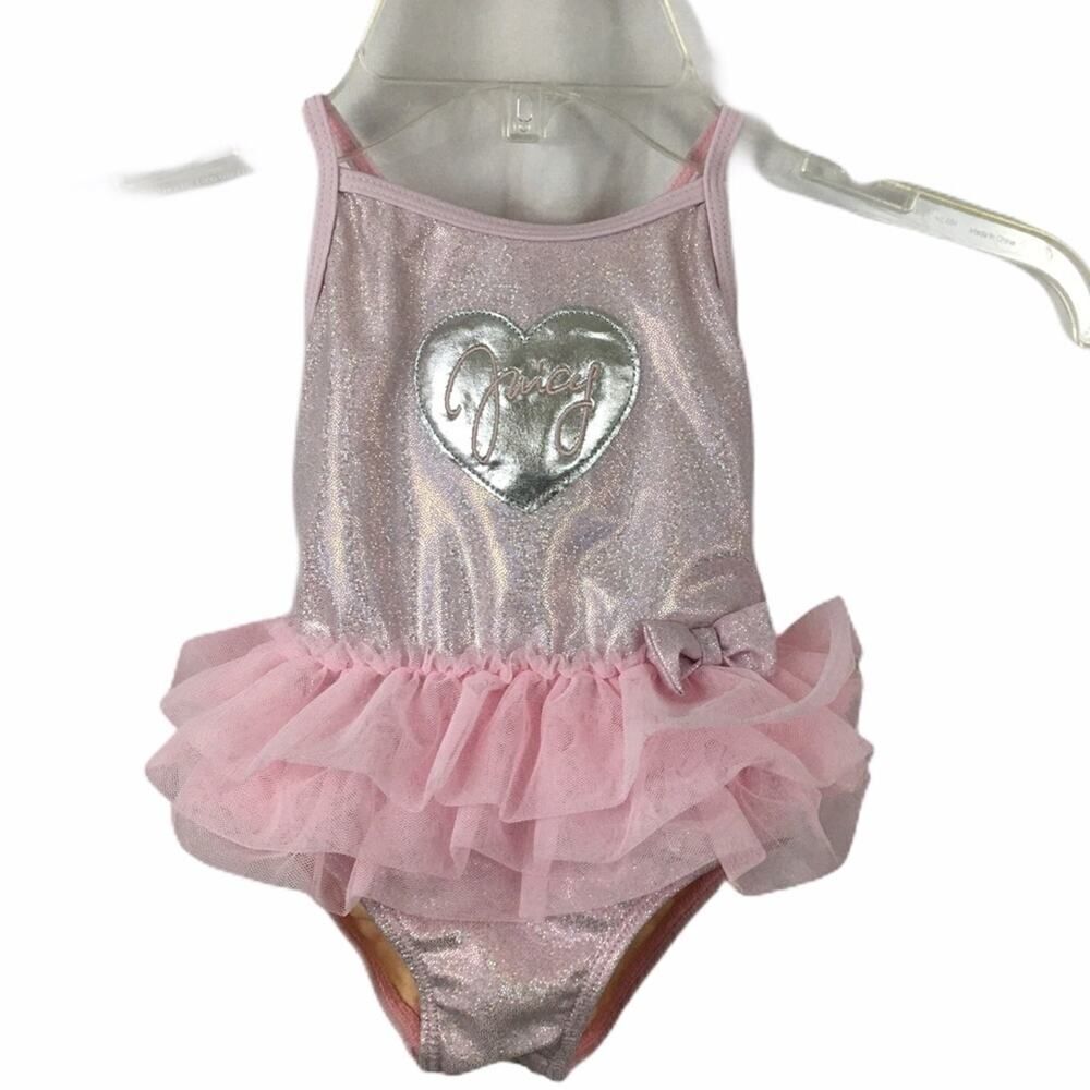 Juicy Couture Pink Sparkle Tutu Bathing Suit